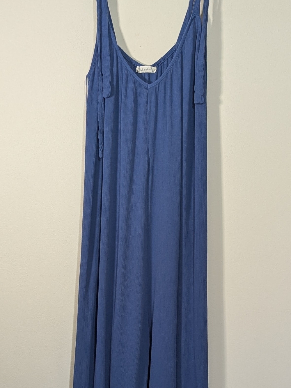 Kiwi & Punch Blue Wide Leg Jumpsuit Women Small Boho Flowy Sleeveless